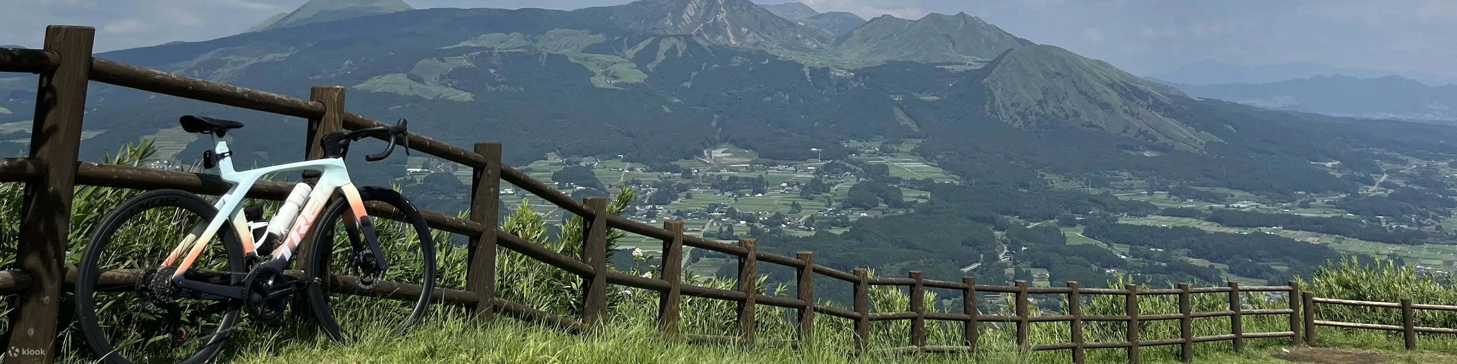 俵山瞭望台。阿苏山的壮丽景色尽收眼底。